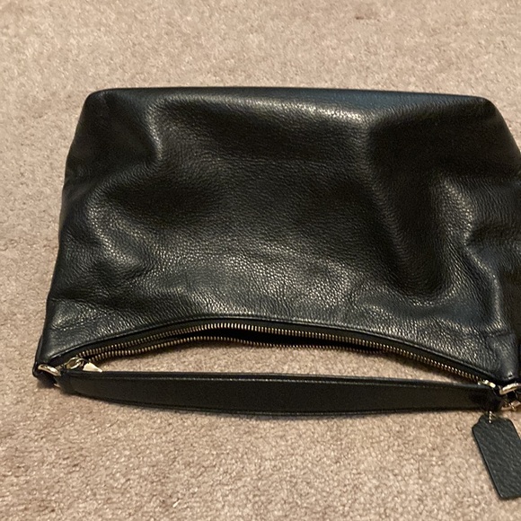 COACH SHOULDER BAG. BLACK PURSE IS CLEAN! THROWING USED WALLET IN AS EXTRA. EUC - Picture 11 of 15